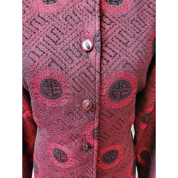 Jennifer Moore Women Marron Polyester Long Sleeve Buttons Front Jacket Size 10 - Picture 3 of 12